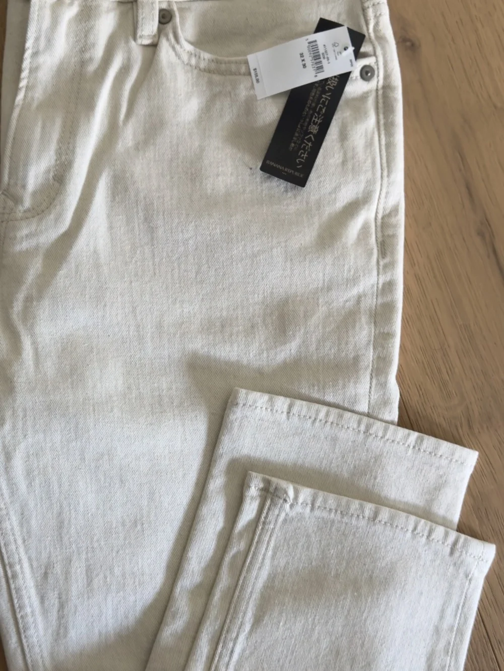 Banana Republic Travel Denim Jeans 5-Pocket Button - Ecru Wash
